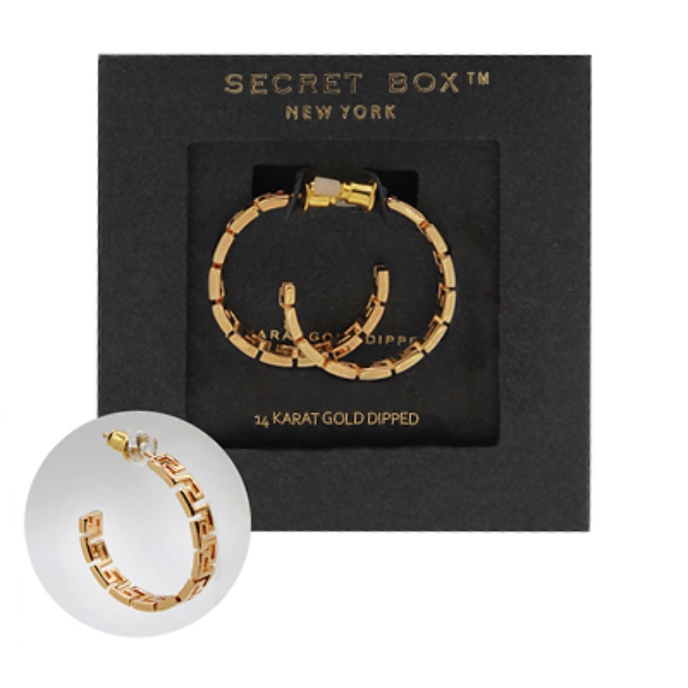 Greek Pattern Round Hoops